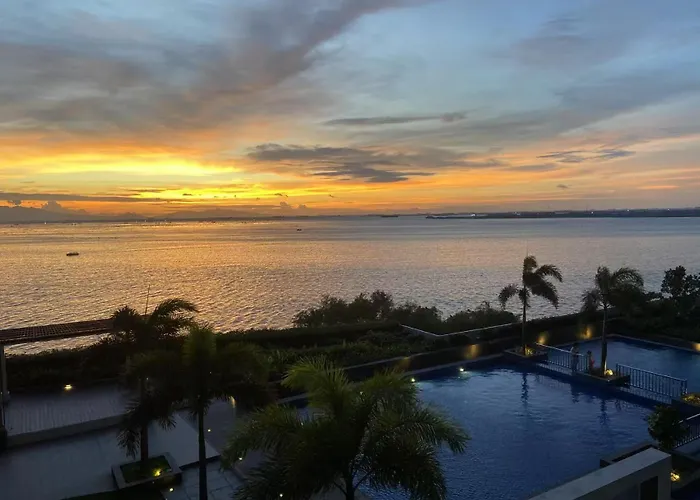 Apartment 120sqm 3bedrooms With Balcony Facing Infinity Pool Bay Sunset, Near Airports, Okada, Solaire, Moa With Free Parking