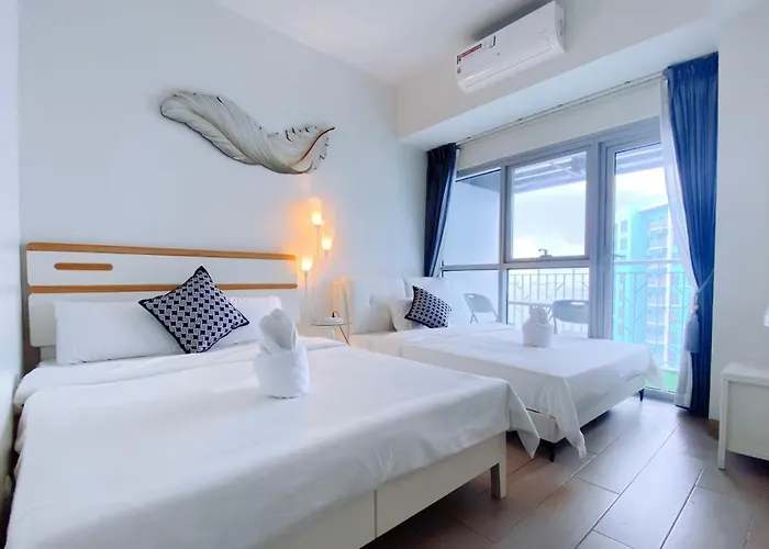 Apartment 120sqm 3bedrooms With Balcony Facing Infinity Pool Bay Sunset, Near Airports, Okada, Solaire, Moa With Free Parking